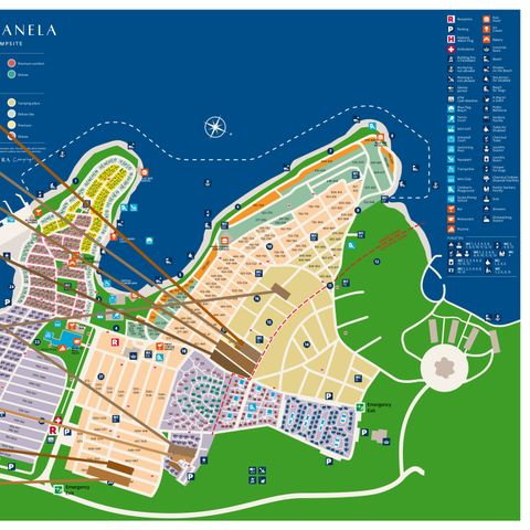 Tente en toile et en bois 5 personnes - Valkanela - Tente Safari Bella Lodge + sanitaires + air conditionné (6P)