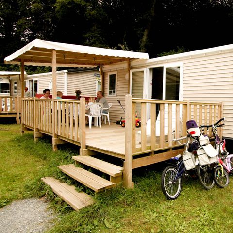 MOBILHOME 4 personnes - Mobil-home Confort 27m² 2 chambres dont terrasse semi-couverte 18m² + TV