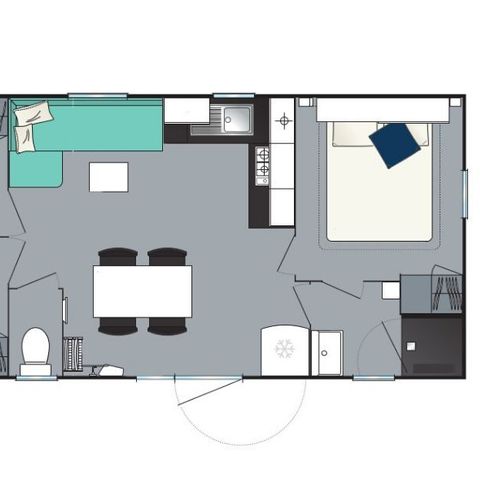 MOBILHOME 6 personnes - Loisirs 3 chambres - TV