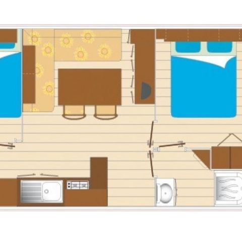 MOBILHOME 4 personnes - Cocoon  2 chambres 23m²