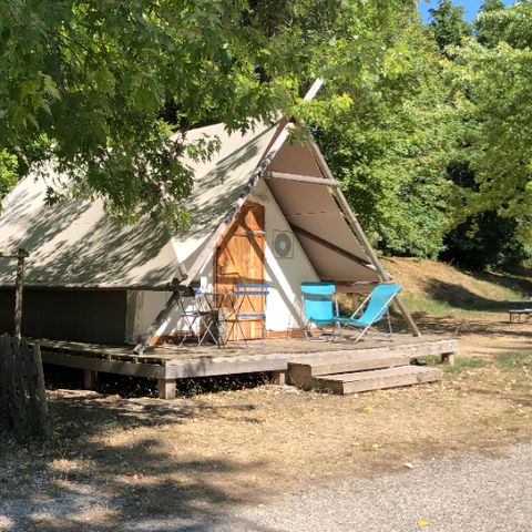 TENTE TOILE ET BOIS 3 personnes - Tente Trappeur Aventure - 1 pièce