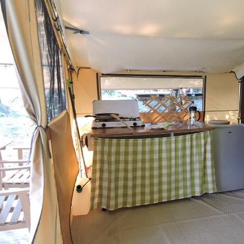 TENTE TOILE ET BOIS 4 personnes - Tente Lodge Aventure - 2 chambres
