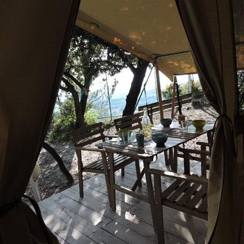 TENTE TOILE ET BOIS 4 personnes - Tente Lodge Aventure - 2 chambres