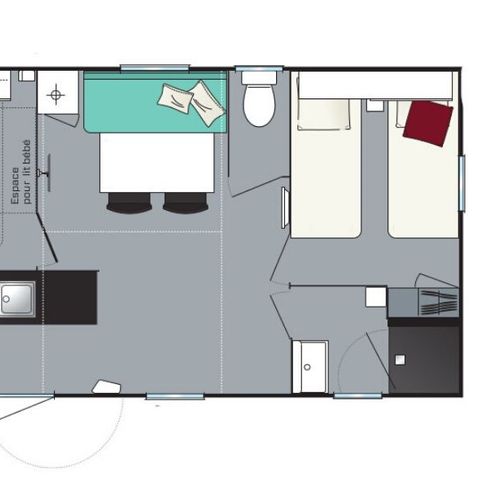 MOBILHOME 6 personnes - EVASION - 2 chambres - TV
