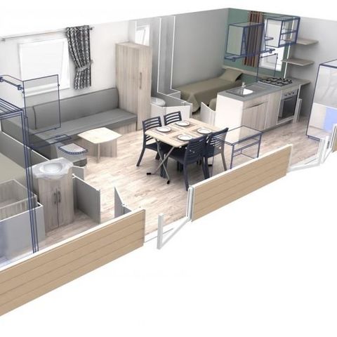 MOBILHOME 4 personnes - PREMIUM 33m²