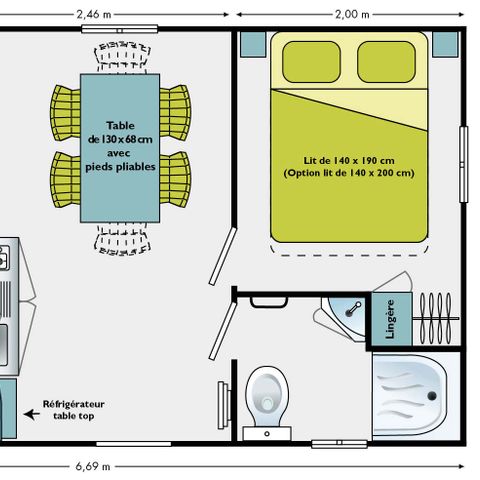 MOBILHOME 5 personnes - ECO - MED