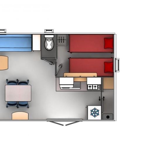 MOBILHOME 4 personnes - Premium 2 Chambres 4 Personnes mercredi