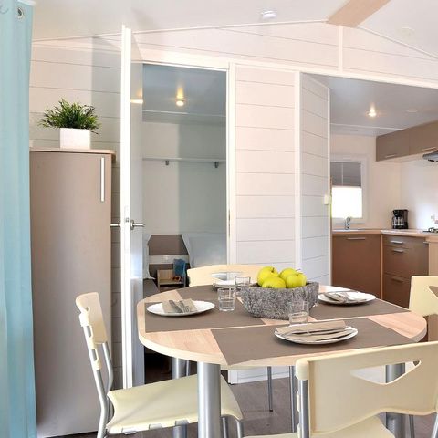 MOBILHOME 4 personnes -  COTTAGE CONFORT 2ch / 4p - 30m² - Terrasse couverte - DIM