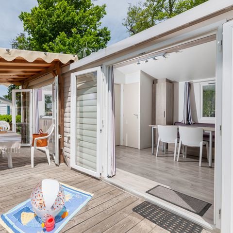 Mobilhome 6 personnes - Mobil-home | Comfort XL | 2 Ch. | 4/6 Pers. | Terrasse surélevée | Clim.