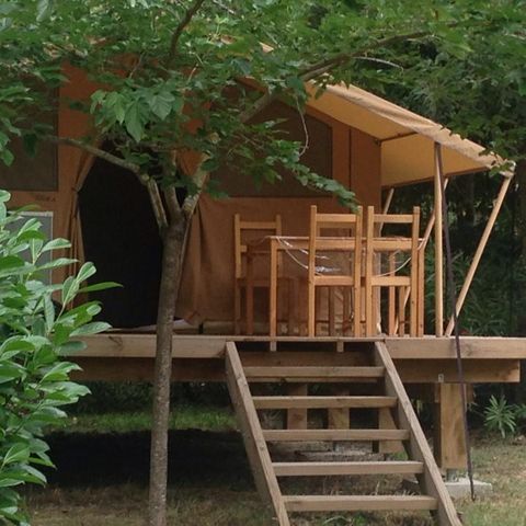 Tente en toile et en bois 4 personnes - Ecolodge