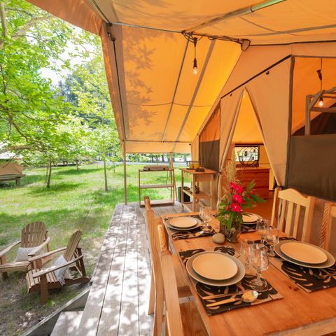 LODGE 4 personnes - Ecolodge sans sanitaires pour 4 pers (2 chambres)