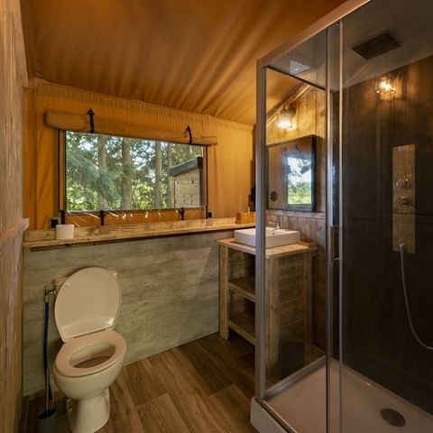 BUNGALOW TOILÉ 7 personnes - Luxury Lodge 6/7 personnes (2 chambres + clic clac dans le salon)