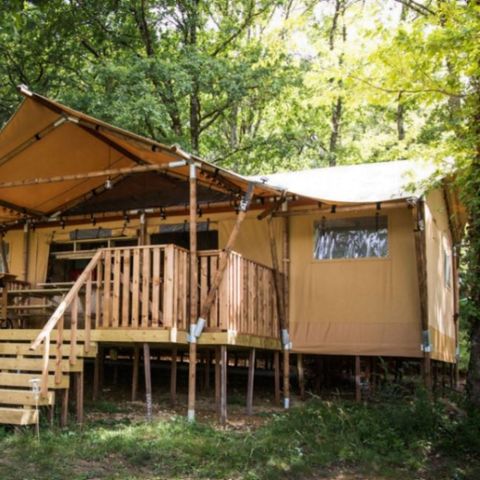 BUNGALOW TOILÉ 7 personnes - Luxury Lodge 6/7 personnes (2 chambres + clic clac dans le salon)