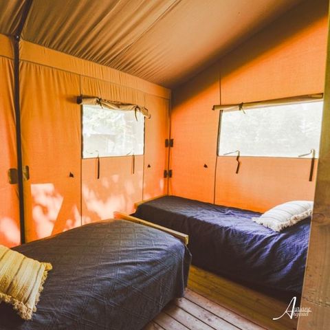 Tente en toile et en bois 4 personnes - Woodlodge 4 personnes (2 chambres)