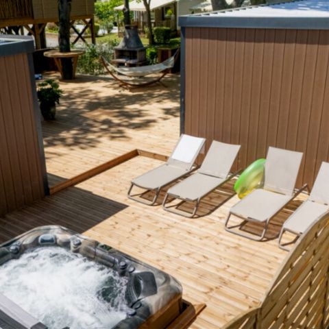 MOBILHOME 10 personnes - Cottage Premium Tribu SPA 10P 5CH