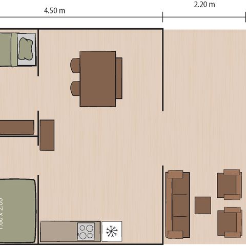 TENTE TOILE ET BOIS 5 personnes - Krk - Tente Safari Confort