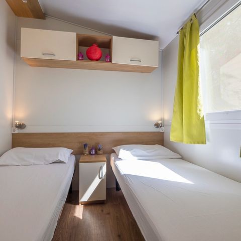Mobilhome 6 personnes - Mobil-home | Comfort XL | 3 Ch. | 6 Pers. | Terrasse surélevée | Clim. | TV