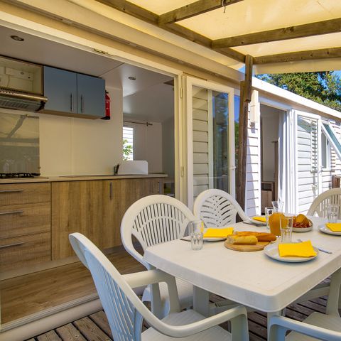 MOBILHOME 6 personnes - Comfort | 3 Ch. | 6 Pers. | Terrasse surélevée | Clim.