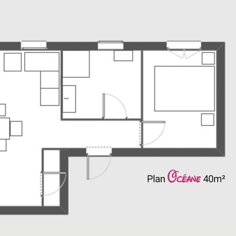 APPARTEMENT 4 personnes - Appartement 2 pièces 40m² - douche - TV - climatisation