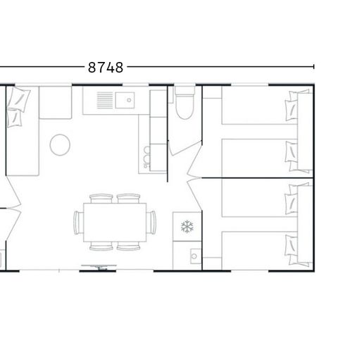 MOBILHOME 6 personnes - Mobil CANNELLE climatisé 3 chambres (33m²)
