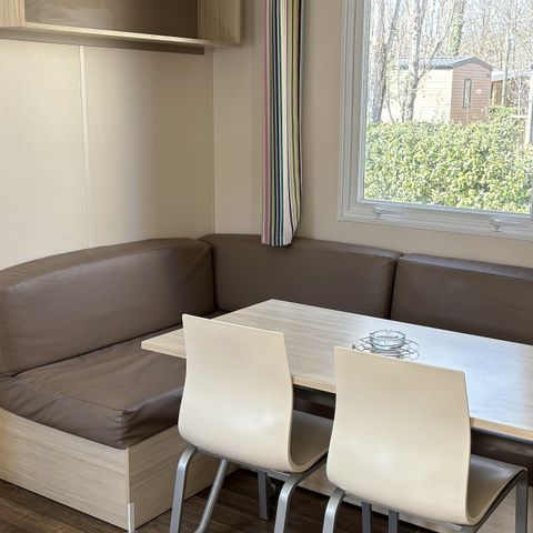MOBILHOME 6 personnes - Homair mobil homes au camping de la Méditerranée l Comfort XL | 3 Ch. | 6 Pers. | Terrasse surélevée | Clim.