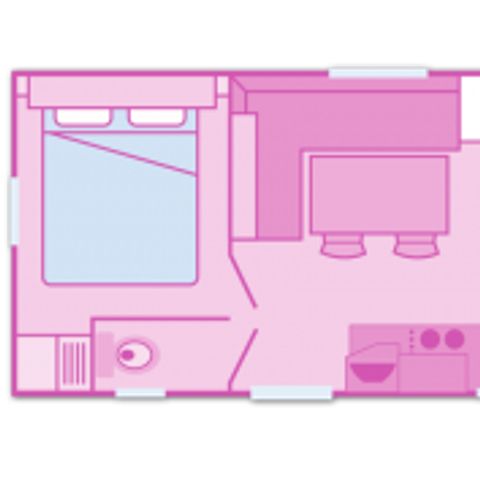 MOBILHOME 4 personnes - Mobil-home Classique - 22-24m² - 2 chambres