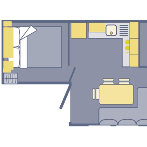 MOBILHOME 6 personnes - Loggia - 32m² - 3 chambres - climatisé