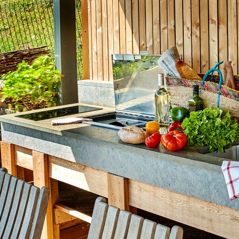 Mobilhome 8 personnes - Lodge Riviera - 2 à clim. Plancha