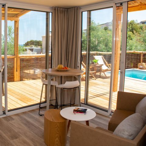 Mobilhome 8 personnes - Lodge Riviera - 2 à clim. Plancha