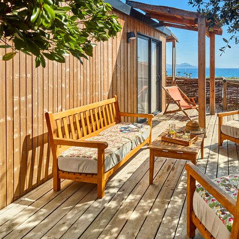 Mobilhome 8 personnes - Lodge Riviera - 2 à clim. Plancha