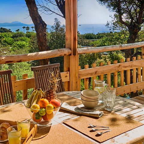 Mobilhome 6 personnes - Lodge Luxe Vue Panoramique - 2 à clim. Plancha