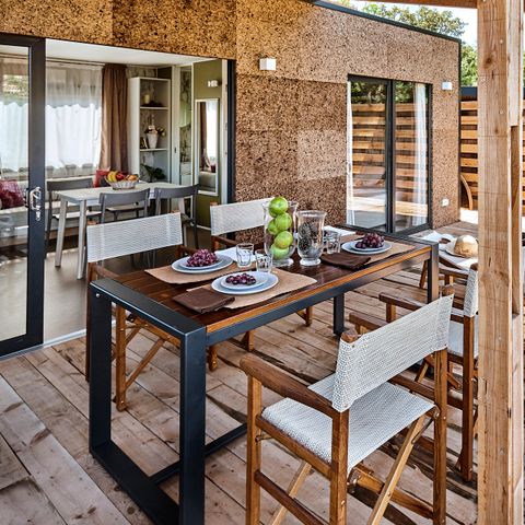 Mobilhome 4 personnes - Lodge - 2 à Vue mer clim. Plancha