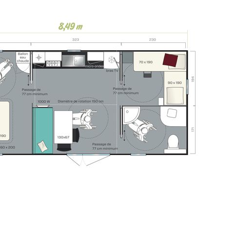 MOBILHOME 4 personnes - Silva (PMR)