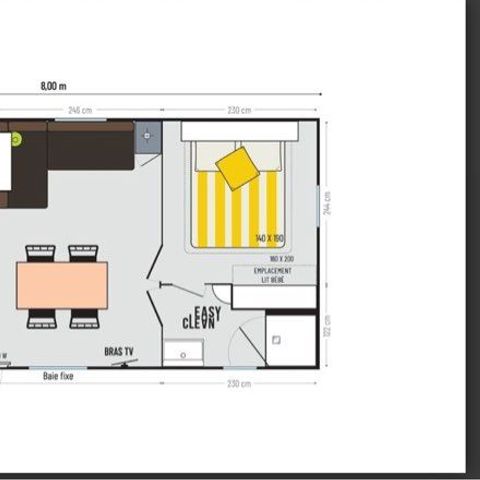 MOBILHOME 4 personnes - Mobile home Confort 34m² - de propriétaire- 2 chambres 
