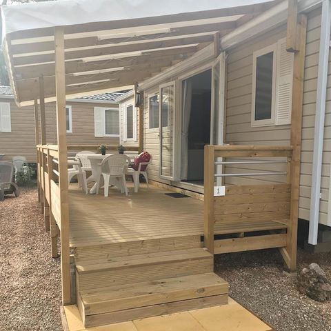 MOBILHOME 6 personnes - Mobile home 36m² - clim + TV + Terrasse couverte