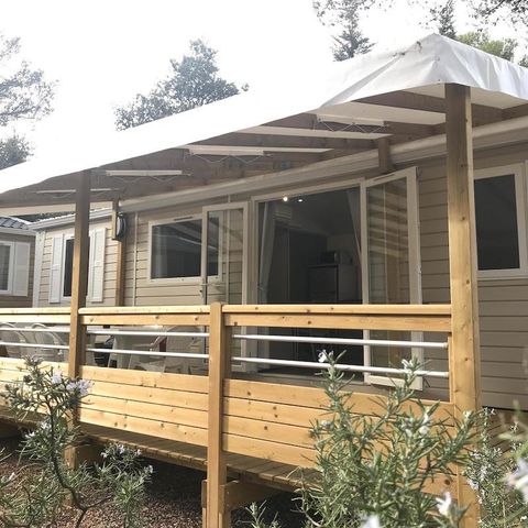 MOBILHOME 6 personnes - Mobile home 36m² - clim + TV + Terrasse couverte