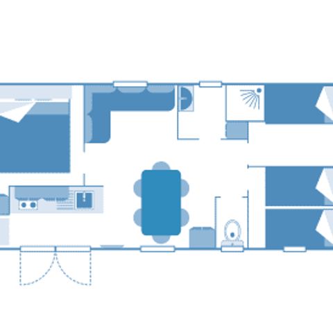 MOBILHOME 6 personnes - Cottage 6p 3ch ***