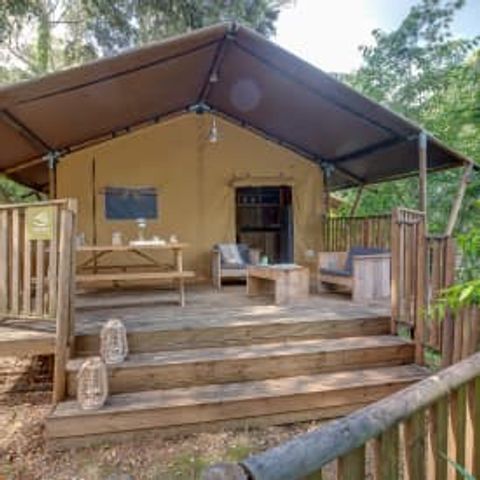 Tente en toile et en bois 5 personnes - Lodge Safari 5p 2ch ****