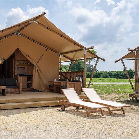 Tente en toile et en bois 5 personnes - SunLodge Taiga