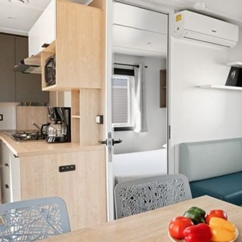 Mobilhome 6 personnes - Premium | 3 Ch. | 6 Pers. | Terrasse Lounge | Clim. | TV