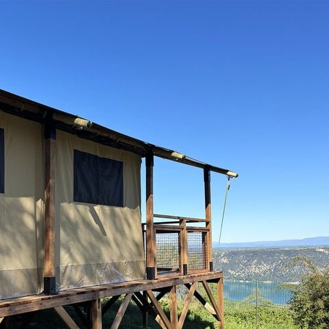 TENTE TOILE ET BOIS 4 personnes - Eco Lodge vue lac - 34m² - 2 chambres (sans sanitaires)