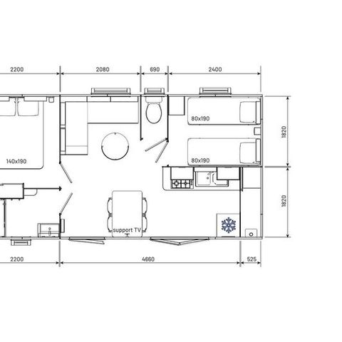 MOBILHOME 4 personnes - Classique 2 Chambres 4 Personnes
