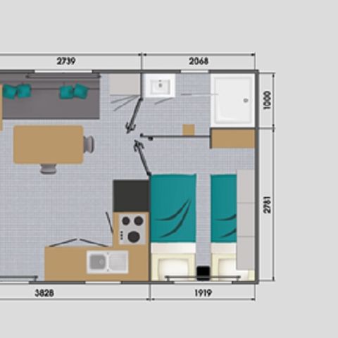Mobilhome 4 personnes - Confort+ - 2 chambres