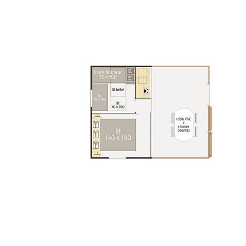 TENTE TOILE ET BOIS 5 personnes - Tithome 4/5 personnes