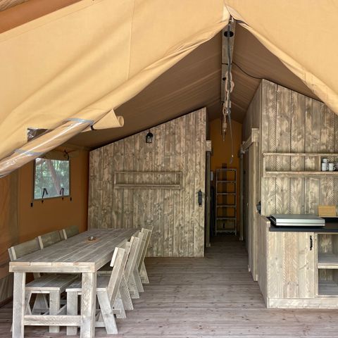 Tente en toile et en bois 6 personnes - Lodge Safari