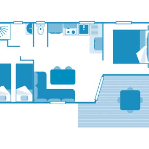 MOBILHOME 4 personnes - Cottage Pâquerette 4p 2ch 1sdb ***