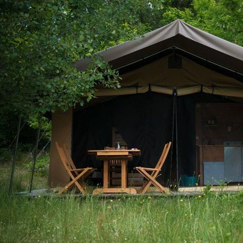 TENTE TOILE ET BOIS 5 personnes - Safari