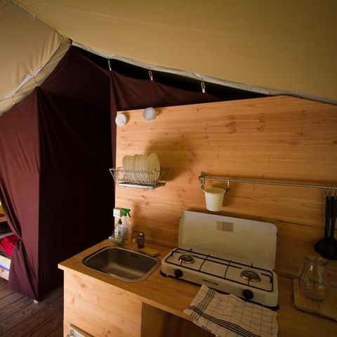 TENTE TOILE ET BOIS 5 personnes - Safari