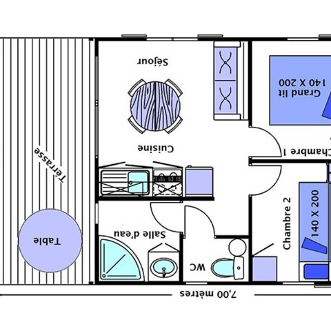 Chalet 5 personnes - Prestige 5 Pers. 25m² + 10m2