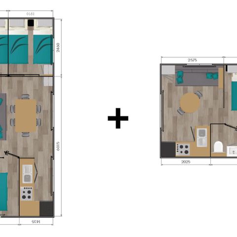 Mobilhome 8 personnes - Lodge Sunêlia Luxe 4 ch